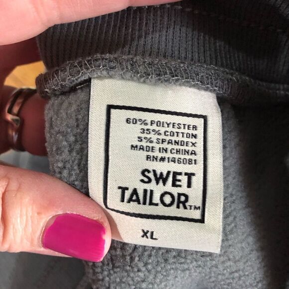 NWT SWET Tailor Stretch Fleece Joggers Sweatpants Monument Gray Size XL - Picture 10 of 11